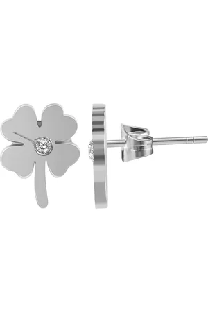 Akzent Paar Ohrstecker Dayna Edelstahl Ohrstecker Kleeblatt, Stein, Länge: 1,2 cm (Paar, Paar), Damen Ohrring - Verkäufer: Shaghafi GmbH