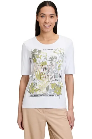 Betty Barclay Kurzarmshirt Basic Shirt mit Rundhalsausschnitt (1-tlg) Druck