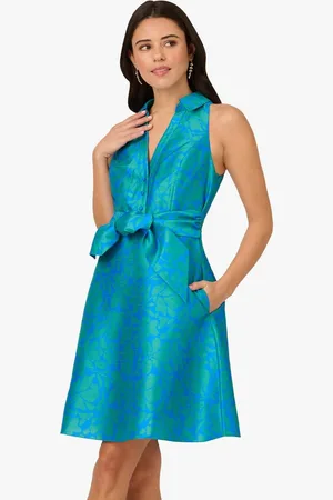 Adrianna Papell Shirtkleid Tie Front Printed Short Dress Brunch, Abendessen, Hochzeit, Anlass - Verkäufer: GoJungo GmbH