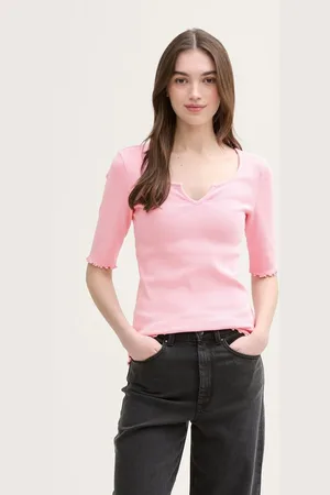 TOM TAILOR T-Shirt T-Shirt mit Rippstruktur - Verkäufer: TOM TAILOR