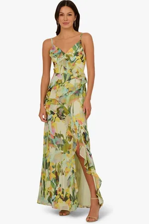 Adrianna Papell Maxikleid Printed Strap Cascade Gown Abend, Abendessen, Hochzeit, Anlass - Verkäufer: GoJungo GmbH