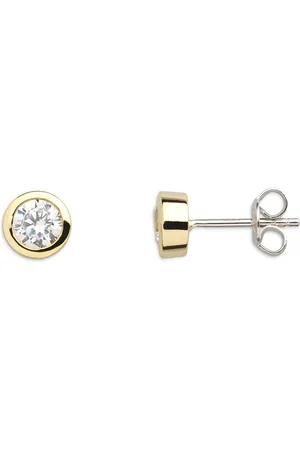 Xenox Paar Ohrstecker XS7156G Ohrstecker Silver Circle Gelb-Gold Zirkonia Ø 7 mm - Verkäufer: Karat24