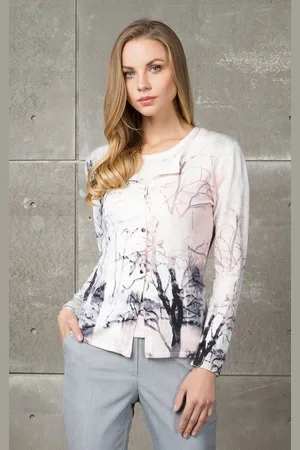 Passioni Cardigan Twinset mit dezentem Baum-Silhouette-Print - Verkäufer: Passion Mode