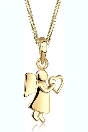 Elli Kette mit Anhänger Engel Herz Glücksbringer Symbol 925 Silber, Engel - Verkäufer: JULIE & GRACE GmbH