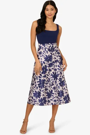 Adrianna Papell Midikleid Combo Printed Ankle Dress Brunch, Babyparty, Anlass, Hochzeit - Verkäufer: GoJungo GmbH