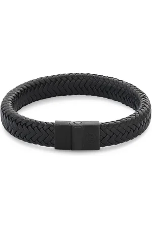 Rebel & Rose Edelstahlarmband Leder Full Metal Herringbone Black - Verkäufer: uhrcenter