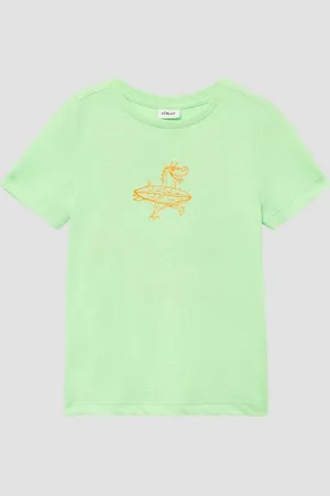 QS by s.Oliver Kurzarmshirt Jersey-T-Shirt mit Front- und Rückenprint - Verkäufer: