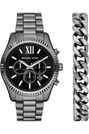Michael Kors Chronograph LEXINGTON MK9217SET, (Set, 2-tlg., mit Armband), Quarzuhr, Armbanduhr, Herrenuhr, Edelstahlarmband, analog, Tag