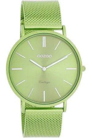 Oozoo Quarzuhr Vintage Damenuhr C20330 Lemongrün Milanaiseband 40 mm - Verkäufer: Jäckle Uhrenhandel e.K.