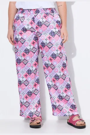 Angel of Style Schlupfhose Hose weites Bein Satin mit Druck - Verkäufer: Popken Fashion Group