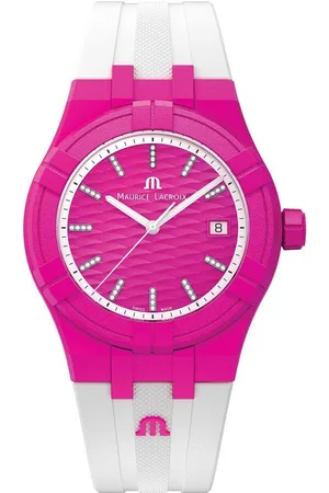 Maurice Lacroix Quarzuhr AIKON #TIDE, AI2008-FFFF1-3A0-0, Armbanduhr, Damenuhr, Datum, Diamanten, Saphirglas, Swiss Made