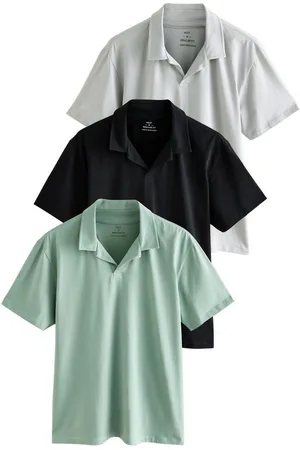 Next Poloshirt Kurzarm-Poloshirts mit Kuba-Kragen, 3er-Pack (3-tlg) - Verkäufer: Germany GmbH