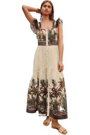 Next Maxikleid Gestuftes Boho-Maxikleid mit Flatterärmeln (1-tlg) - Verkäufer: Germany GmbH