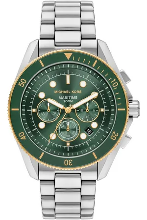 Michael Kors Chronograph MARITIME MK9215, Quarzuhr, Armbanduhr, Herrenuhr, Edelstahlarmband, analog, Tag
