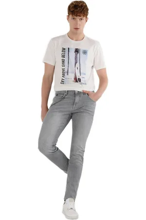 Colins Stretch-Jeans Danny Slim Fit Low Waist Straight Leg Graue Herren Jeans Hose - Verkäufer: MegaMerchant