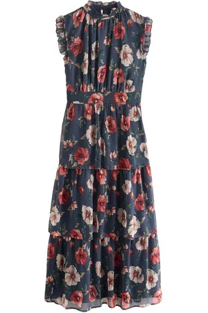 Next Maxikleid Hochgeschlossenes, gestufes Maxikleid mit Print (1-tlg) - Verkäufer: Germany GmbH