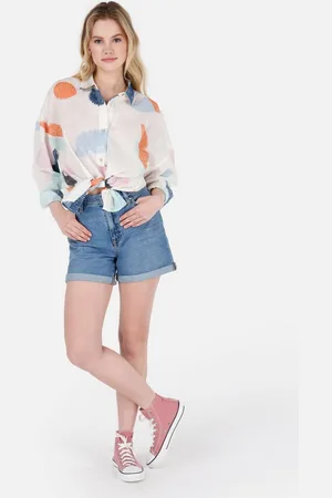 Colins Shorts Mom Fit High Waist Jeansshorts für Damen - Verkäufer: MegaMerchant