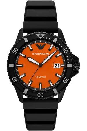 Emporio Armani Quarzuhr AR11684, Armbanduhr, Damenuhr, Herrenuhr, Silikonarmband, analog, Tag