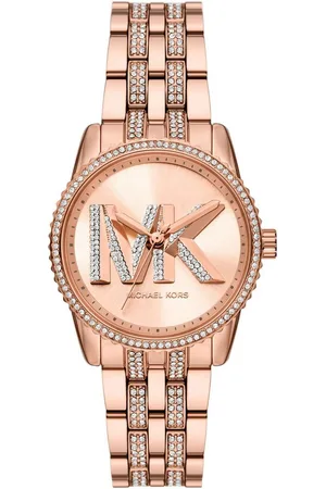 Michael Kors Quarzuhr BRYANT MK-Logo MK7541, Armbanduhr, Damenuhr, Edelstahlarmband, analog, Glassteine