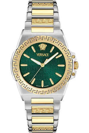VERSACE Quarzuhr GRECA REACTION LADY VE0D00425, Armbanduhr, Damenuhr, Swiss Made, Edelstahlarmband, analog