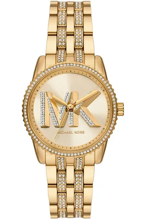 Michael Kors Quarzuhr BRYANT MK-Logo MK7540, Armbanduhr, Damenuhr, Edelstahlarmband, analog, Glassteine