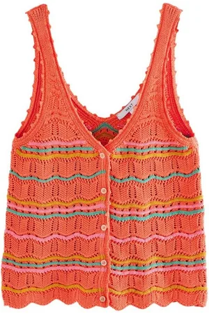 Next Trägertop Tanktop mit Knöpfen und Häkeldetail aus Baumwolle (1-tlg) - Verkäufer: Germany GmbH