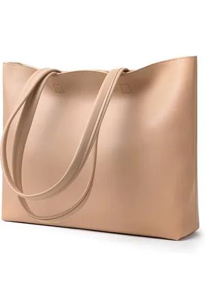 TAN.TOMI Shopper Damen Henkeltaschen, Einfache Handtaschen PVC Tote Shopper Bag, Handtasche für Arbeit, Schule, Einkauf mit Innentasche - Verkäufer: BORSETTA