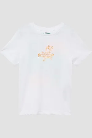 QS by s.Oliver Kurzarmshirt Jersey-T-Shirt mit Front- und Rückenprint - Verkäufer: