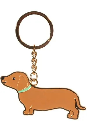Sass & Belle Schlüsselanhänger Dachshund (Dackel, 1-tlg., Sausage Dog), ca. 7 x 3,3 cm, ca. 8 cm lang - Verkäufer: Planetlu*Shop