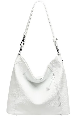 CASPAR Schultertasche 2-in-1 Leder Umhängetasche Damen Tasche -PREMIUM LINE - Modell No.806, robust, elegant & unempfindlich - 100% Echtleder - Handmade in Italy - Verkäufer: & SIKORA
