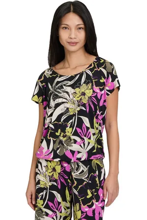 Betty Barclay Kurzarmshirt Printshirt mit Gummizug (1-tlg) Glitzersteine