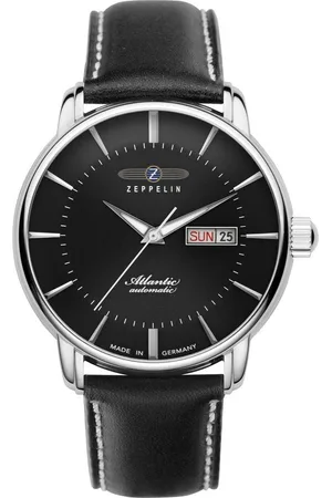 Zeppelin Automatikuhr Atlantic Automatic Day/Date 8466-2, Armbanduhr, Herrenuhr, Leuchtzeiger, Made in Germany