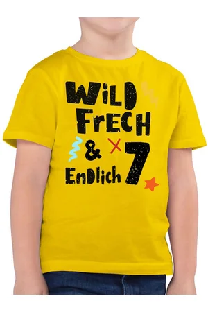 Shirtracer T-Shirt Wild frech und endlich 7 - Wunderbar sieben Jahre (1-tlg) 7. Geburtstag - Verkäufer:
