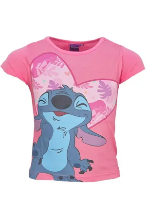 Disney Print-Shirt Lilo und Stitch Mädchen Kinder kurzarm T-Shirt 100% Baumwolle, Gr. 98 bis 128 - Verkäufer: WS-Trend