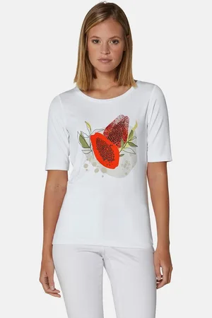 Madeleine Kurzarmshirt Rundhals-Shirt mit farbenfrohem Foliendruck - Verkäufer: Premio Fashion GmbH