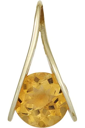 Jobo Kettenanhänger Anhänger mit Citrin, 375 Gold