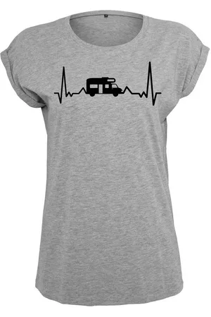 Youth Designz Print-Shirt "Heart Beat Camping" Damen T-Shirt Statement Geschenk Frauen Motiv mit stylischen Aufdruck für Frauen - Verkäufer: EmDa Trading GmbH