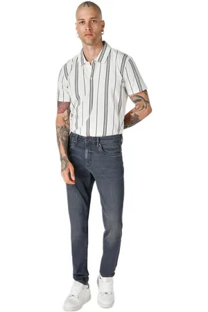 Colins Stretch-Jeans Danny Slim Fit Low Waist Straight Leg Schwarze Herren Jeans Hose - Verkäufer: MegaMerchant