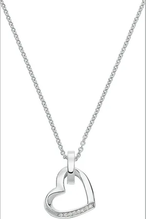 Jette Joop Kette mit Anhänger Twisted Heart Damen Halskette 925er Silber – Herzanhänger mit Zirkonia, 87088227NL - Verkäufer: Jäckle Uhrenhandel e.K.