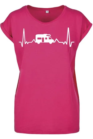 Youth Designz Print-Shirt "Heart Beat Camping" Damen T-Shirt Statement Geschenk Frauen Motiv mit stylischen Aufdruck für Frauen - Verkäufer: EmDa Trading GmbH