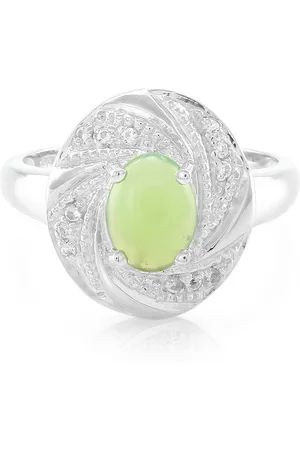 Cavill Silberring Australischer Chrysopras & Weißer Topas Silberring, 0,63ct (1-tlg) - Verkäufer: Juwelo Deutschland GmbH