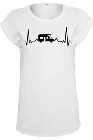 Youth Designz Print-Shirt "Heart Beat Camping" Damen T-Shirt Statement Geschenk Frauen Motiv mit stylischen Aufdruck für Frauen - Verkäufer: EmDa Trading GmbH