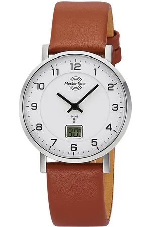 Master Time Funkuhr mit Lederband Braun - Verkäufer: uhrcenter