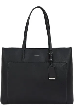 Calvin Klein Shopper CK MUST MEDIUM SHOPPER_CAVIAR, Schultertasche Damen, Henkeltasche, Umhängetasche Damen