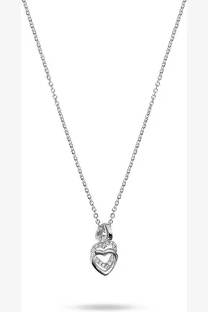 Jette Joop Kette mit Anhänger Heartbeat Damen-Halskette 925er Silber – 3 ineinander verschlungene, Herzen mit Zirkonia, 45 cm, 88184751NL - Verkäufer: Jäckle Uhrenhandel e.K.