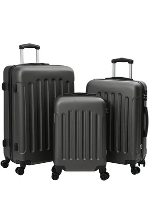 vidaXL Trolley Koffer Set 3-teilig Hartschale Dunkelgrau 20