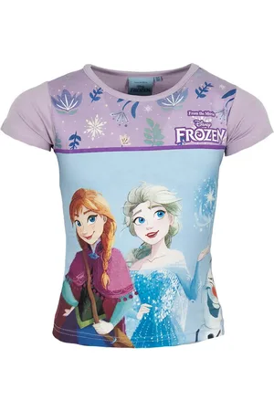 Disney Print-Shirt Die Eiskönigin Mädchen Kinder kurzarm T-Shirt 100% Baumwolle, Gr. 98 bis 128 - Verkäufer: WS-Trend