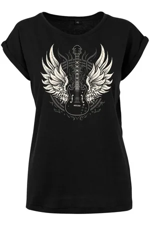 Youth Designz Print-Shirt "Gitarre mit Flügel" Damen T-Shirt Statement Geschenk Frauen Motiv mit stylischen Aufdruck für Frauen - Verkäufer: EmDa Trading GmbH