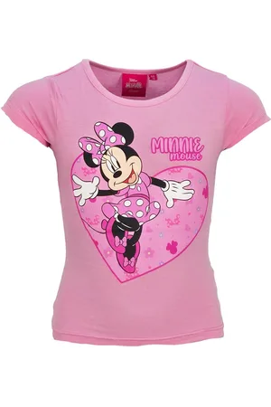 Disney Print-Shirt Minnie Maus Mädchen Kinder kurzarm T-Shirt 100% Baumwolle, Gr. 98 bis 128 - Verkäufer: WS-Trend