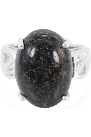 Cavill Silberring Mexikanischer Leopardenfell Opal & Weißer Topas Silber Ring, 11,83ct (1-tlg) - Verkäufer: Juwelo Deutschland GmbH